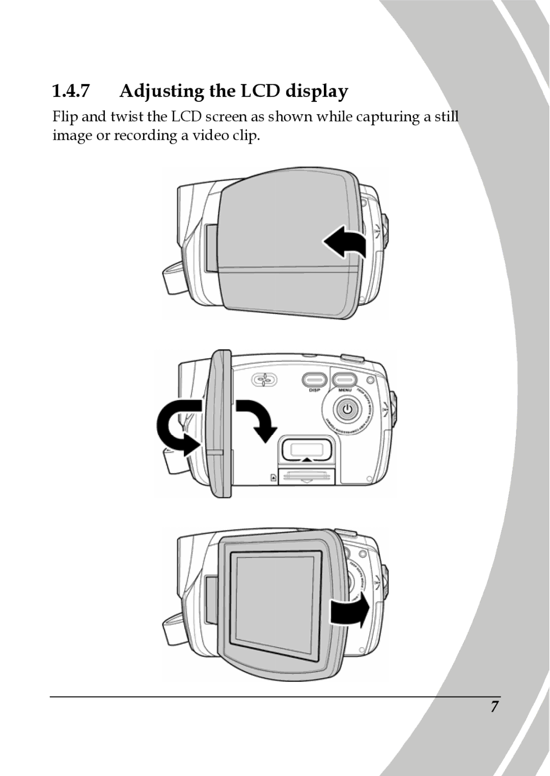 DXG Technology DXG-517V HD manual Adjusting the LCD display 