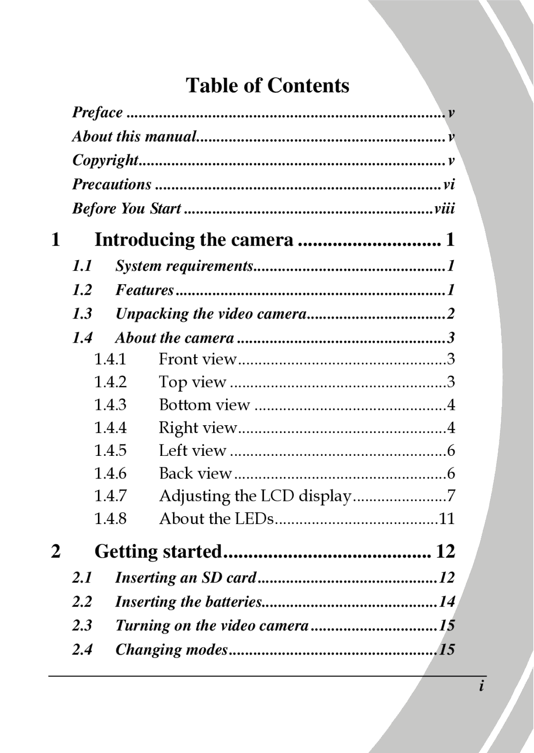 DXG Technology DXG-517V HD manual Table of Contents 