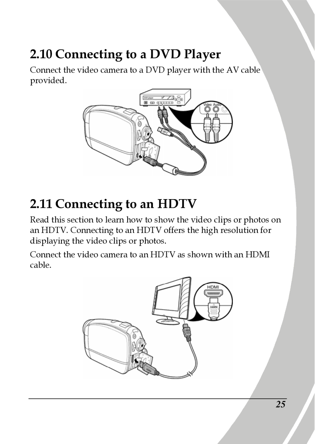 DXG Technology DXG-517V HD manual Connecting to a DVD Player, Connecting to an Hdtv 