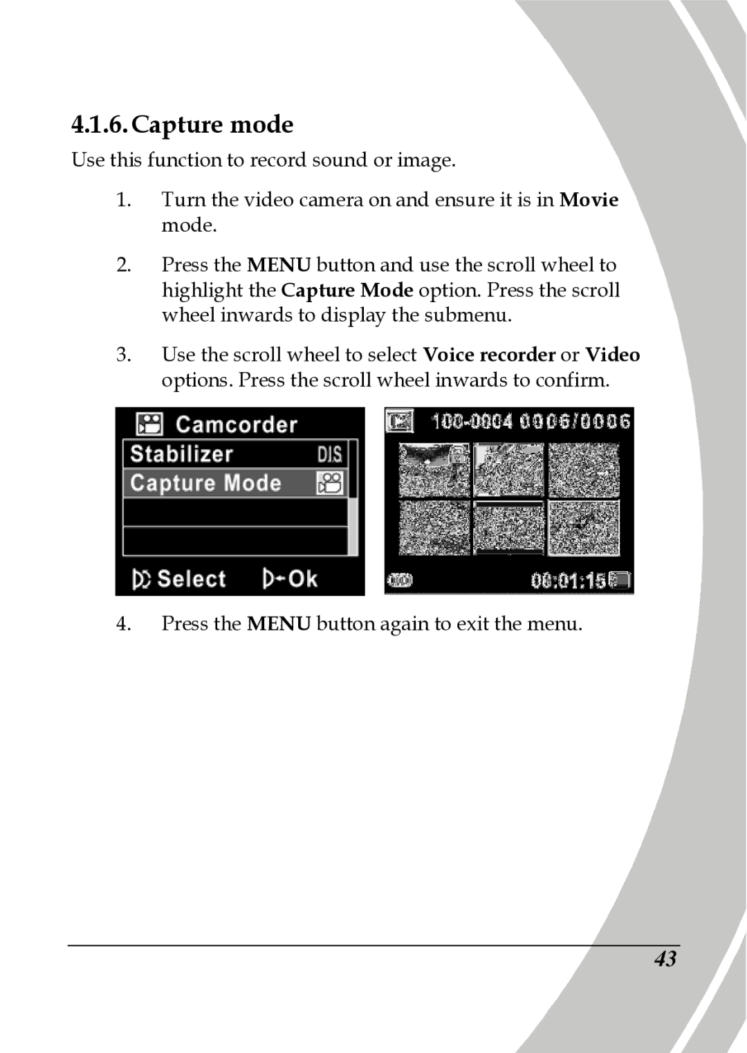 DXG Technology DXG-517V HD manual Capture mode 