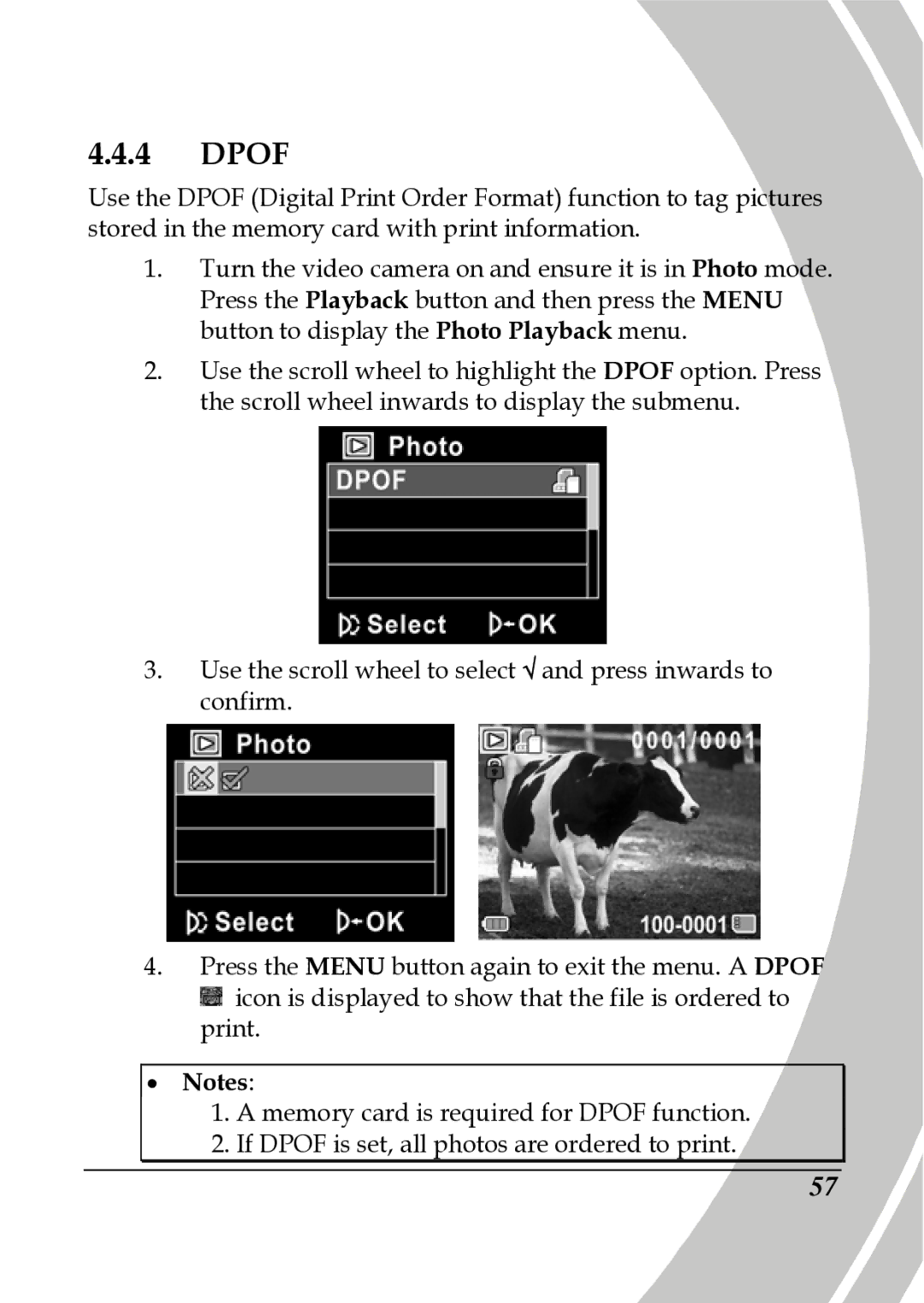 DXG Technology DXG-517V HD manual Dpof 