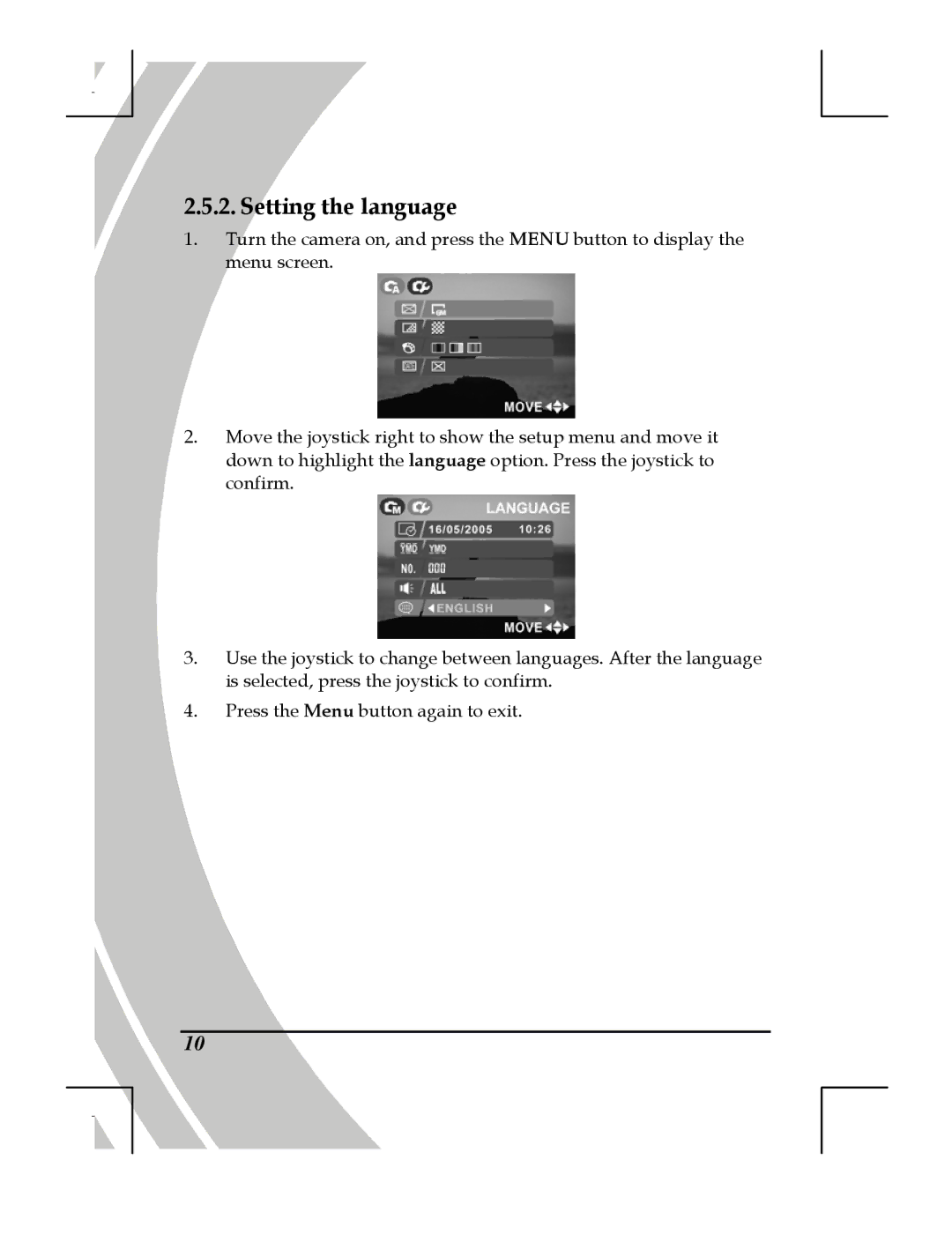 DXG Technology DXG-518 manual Setting the language 