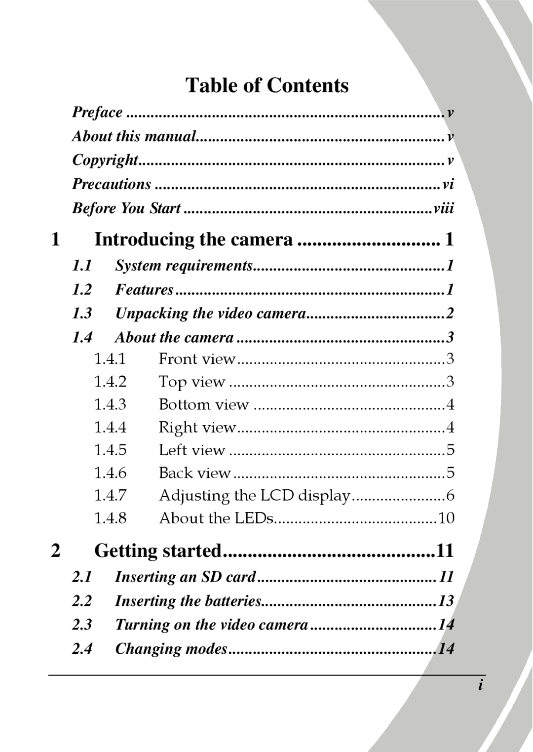 DXG Technology DXG-535V, DXG-533V manual Table of Contents 