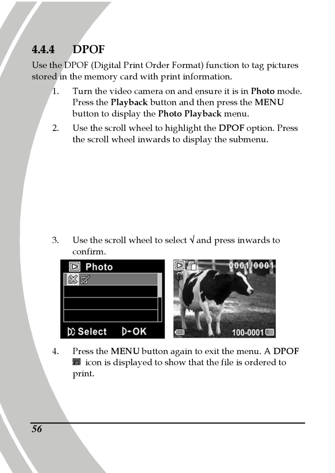 DXG Technology DXG-533V, DXG-535V manual Dpof 