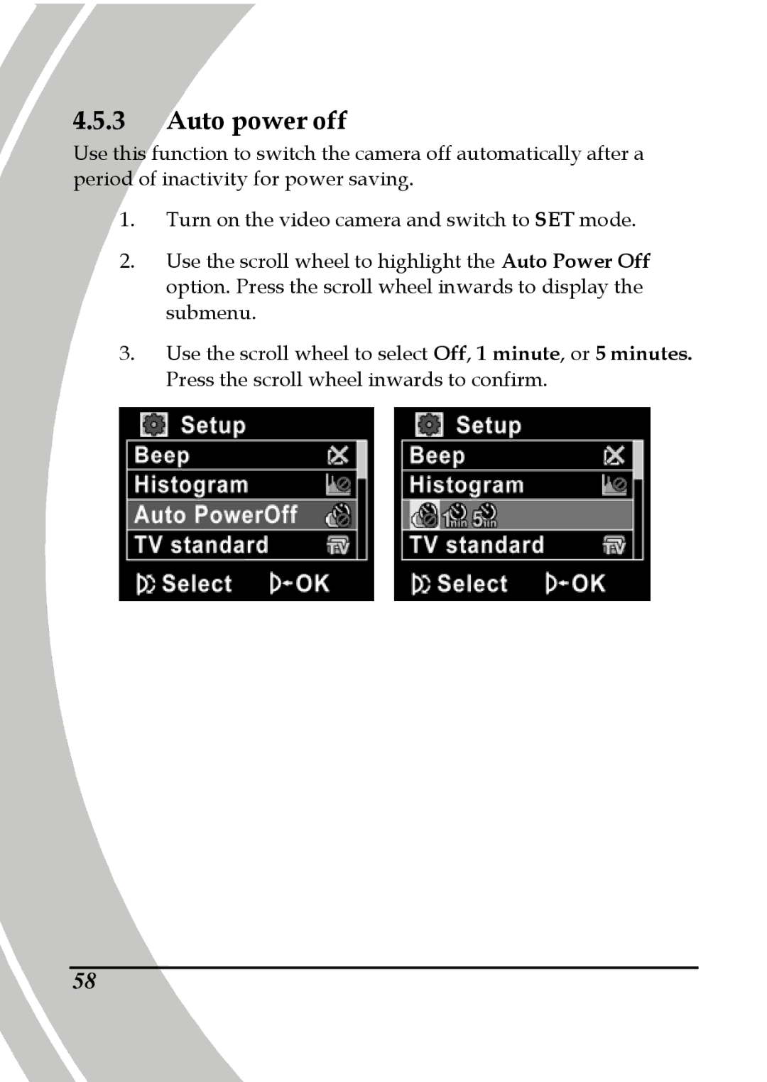 DXG Technology DXG-533V, DXG-535V manual Auto power off 