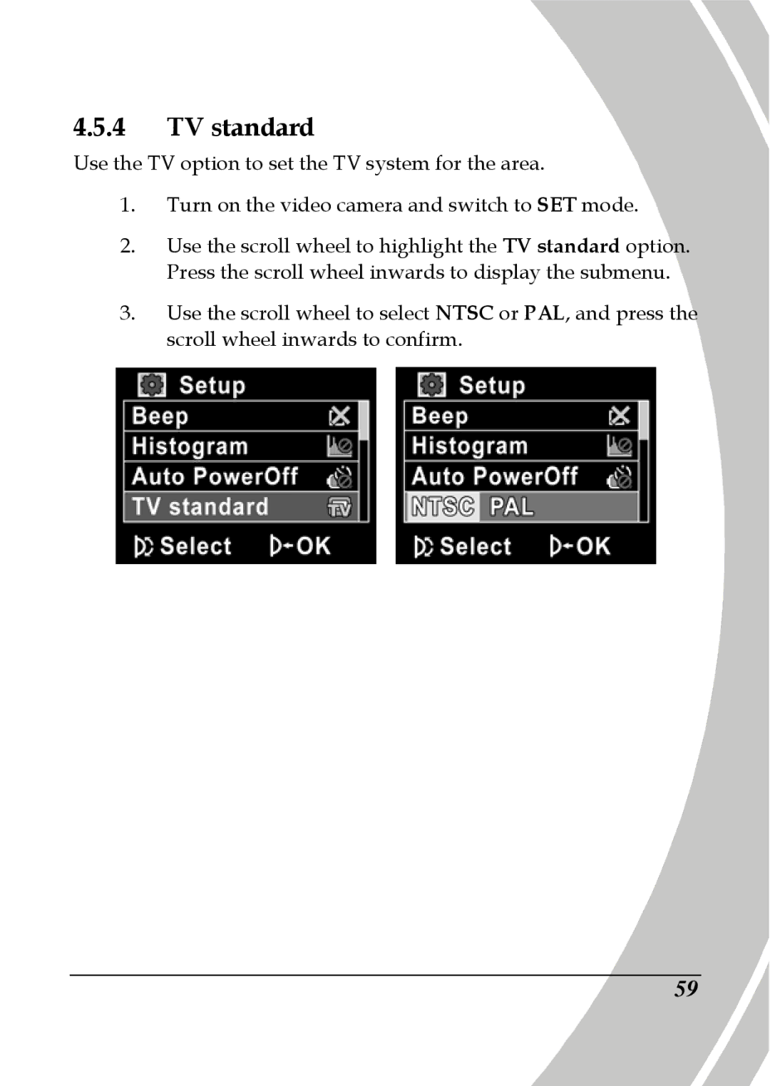 DXG Technology DXG-535V, DXG-533V manual TV standard 