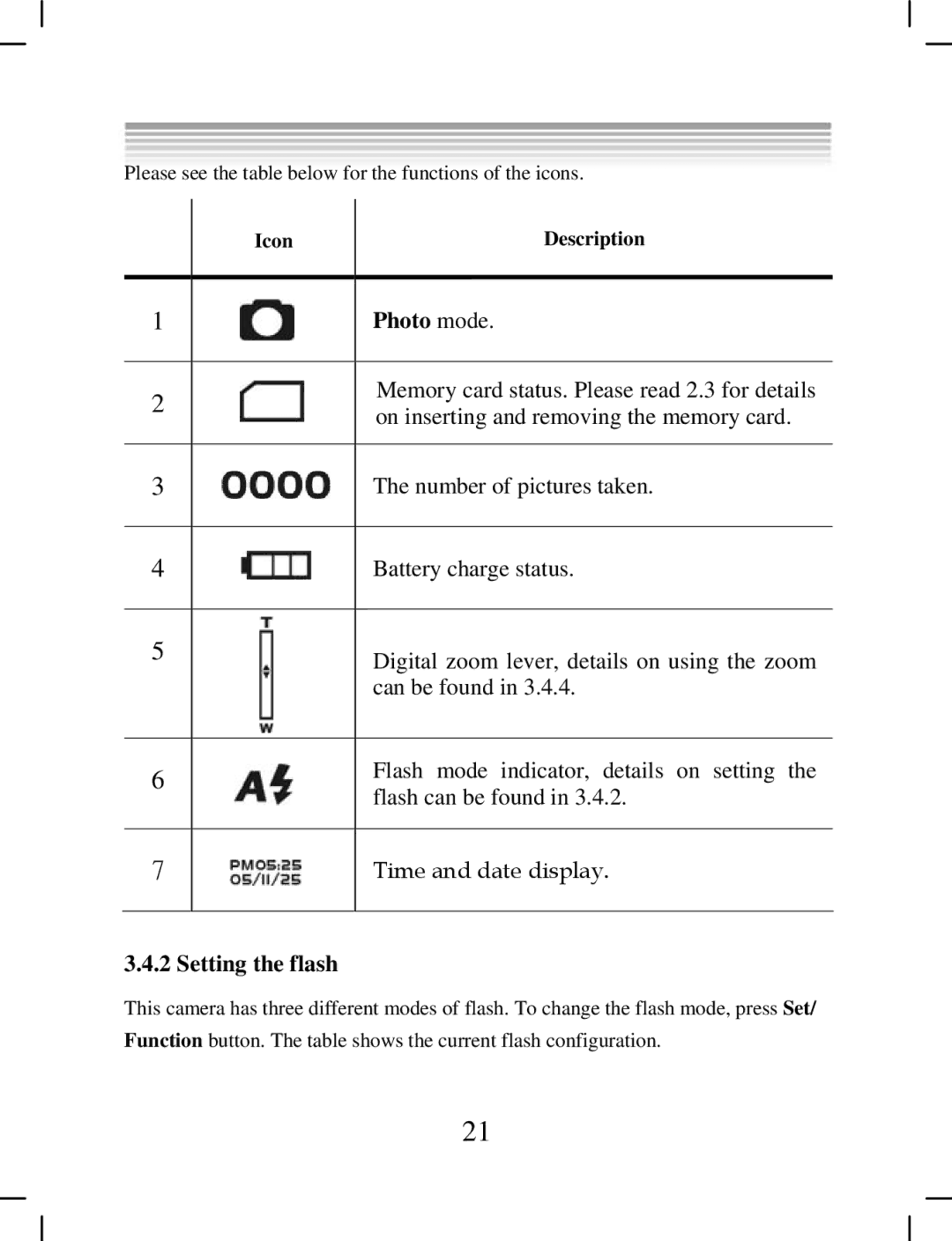 DXG Technology DXG-538 manual Photo mode, Setting the flash 