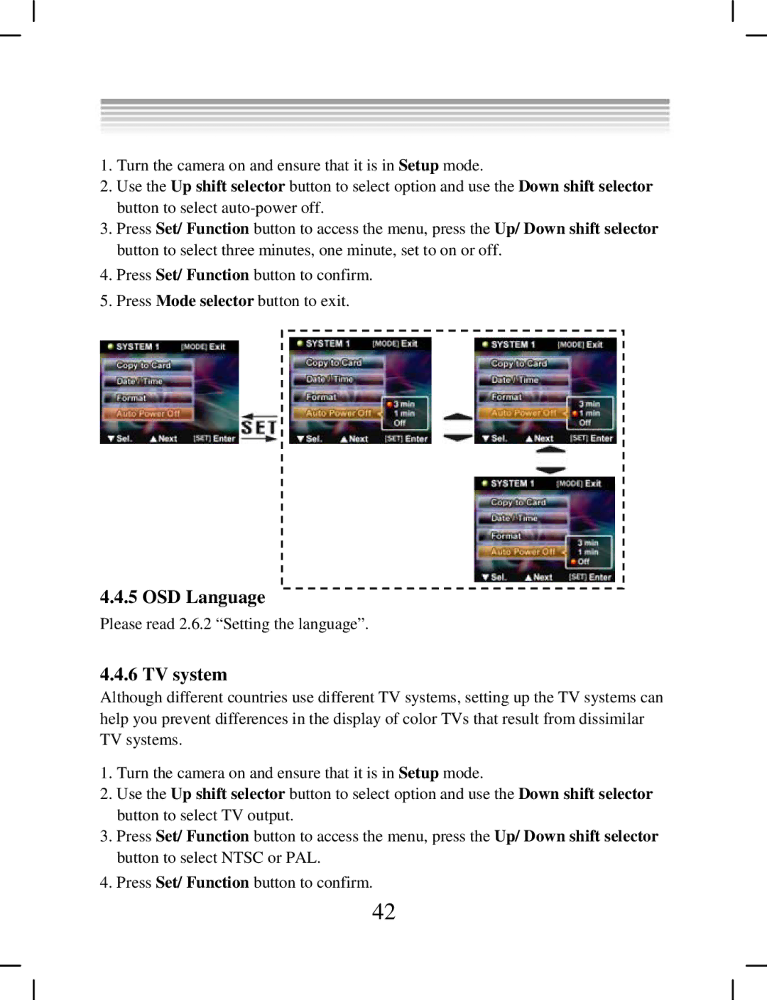 DXG Technology DXG-538 manual OSD Language, TV system 