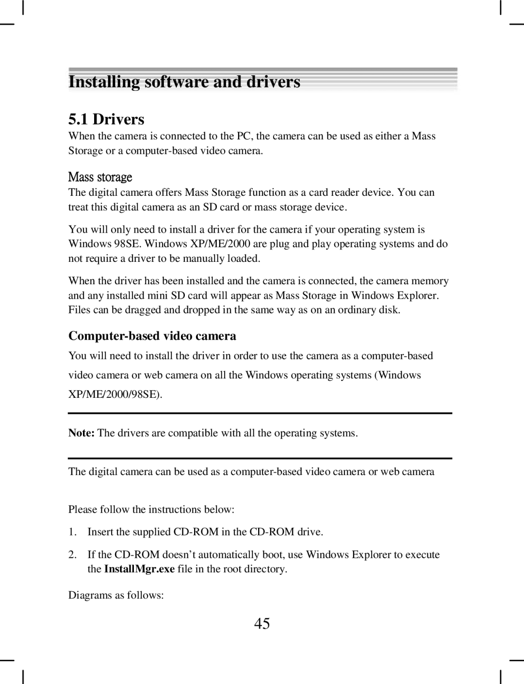 DXG Technology DXG-538 manual Drivers, Computer-based video camera 