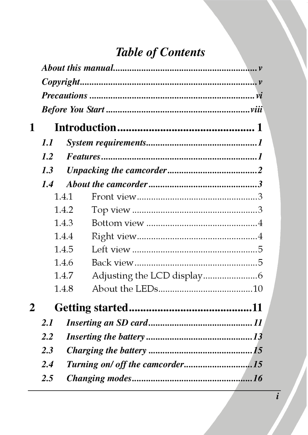 DXG Technology DXG-587V HD manual Table of Contents 