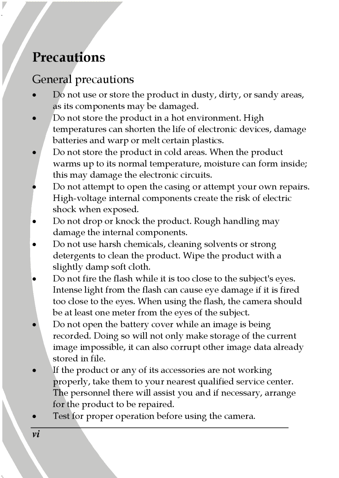 DXG Technology DXG-587V HD manual Precautions, General precautions 