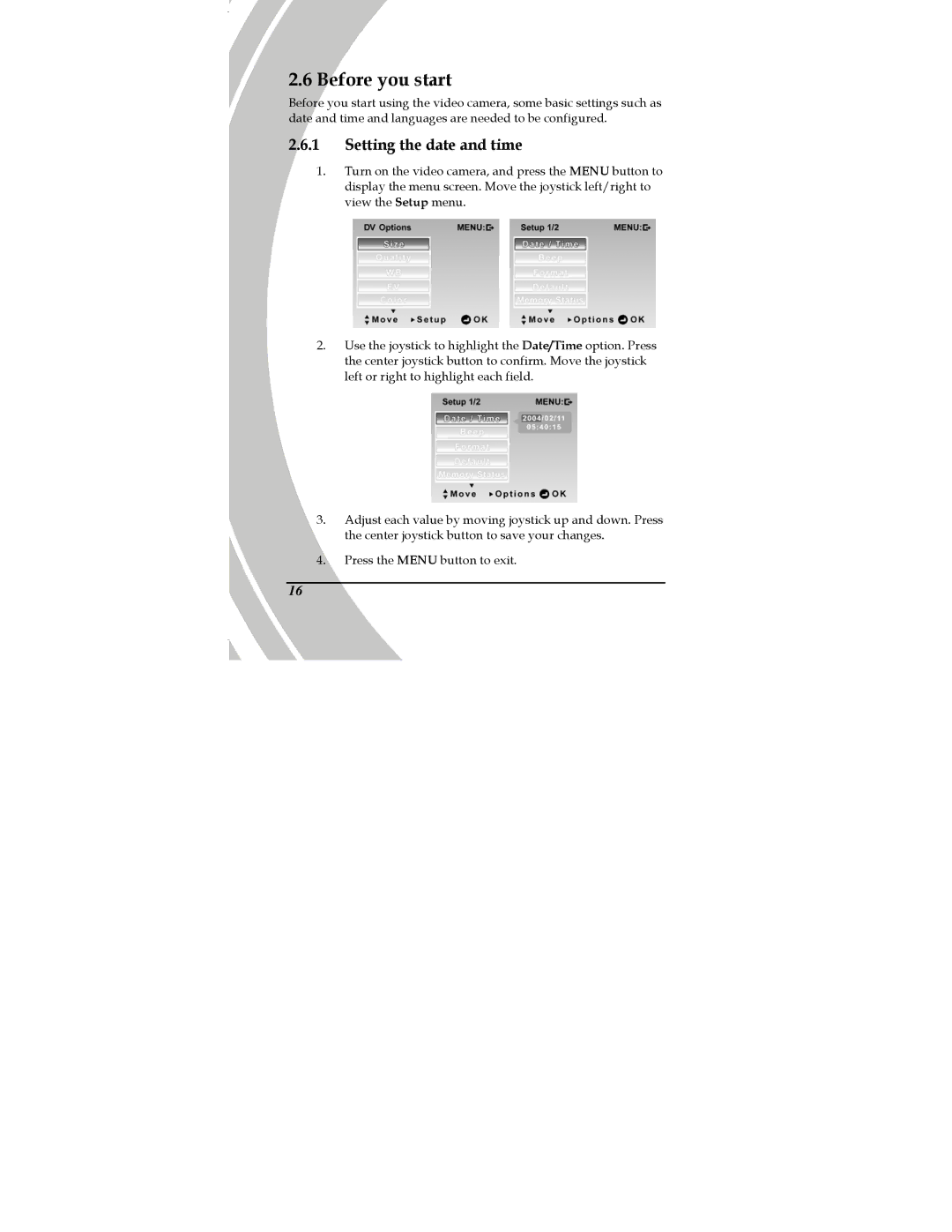 DXG Technology DXG-589V manual Before you start, Setting the date and time 