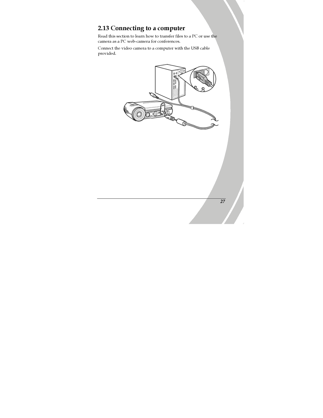 DXG Technology DXG-589V manual Connecting to a computer 