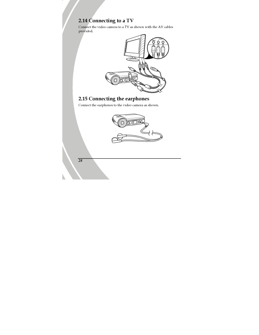 DXG Technology DXG-589V manual Connecting to a TV, Connecting the earphones 