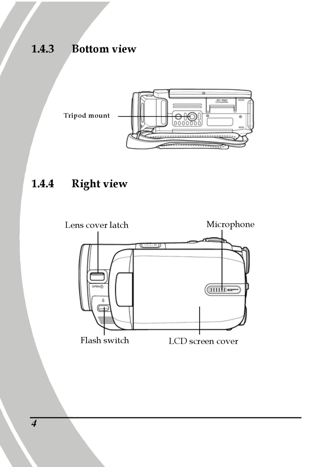 DXG Technology DXG-595V manual Bottom view, Right view 