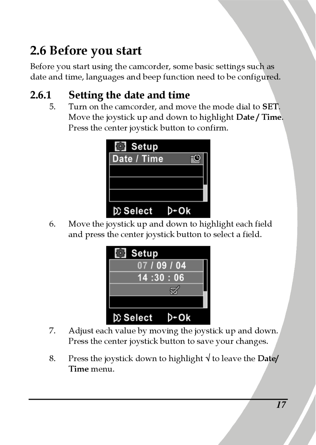 DXG Technology DXG-595V manual Before you start, Setting the date and time 