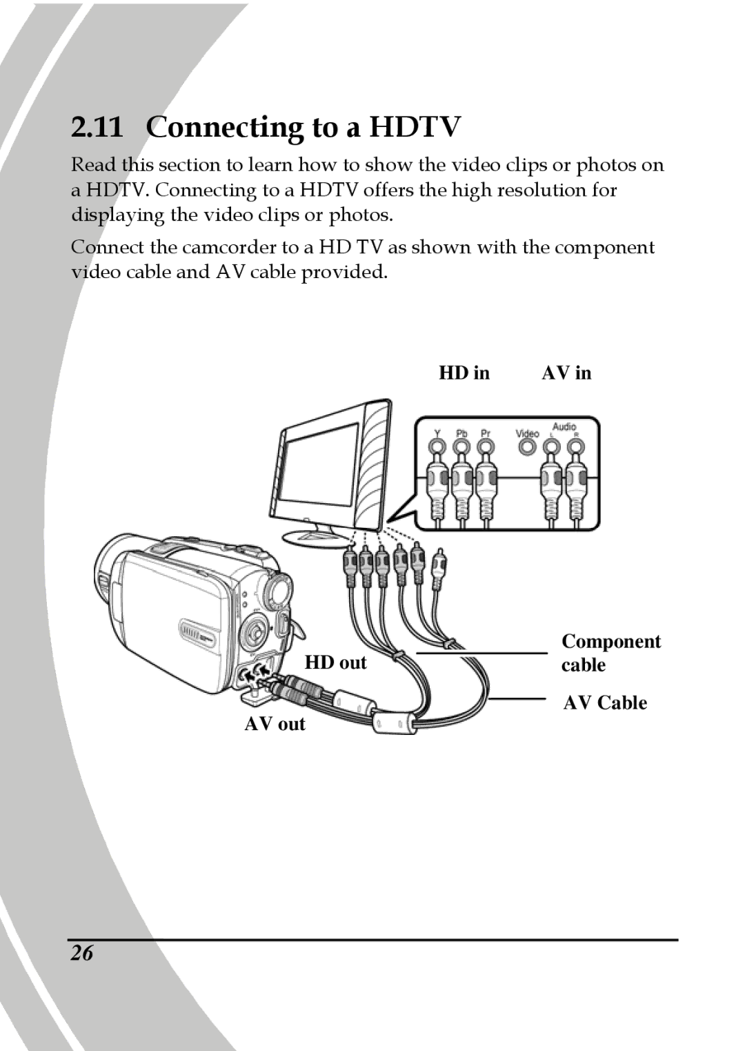 DXG Technology DXG-595V manual Connecting to a Hdtv 