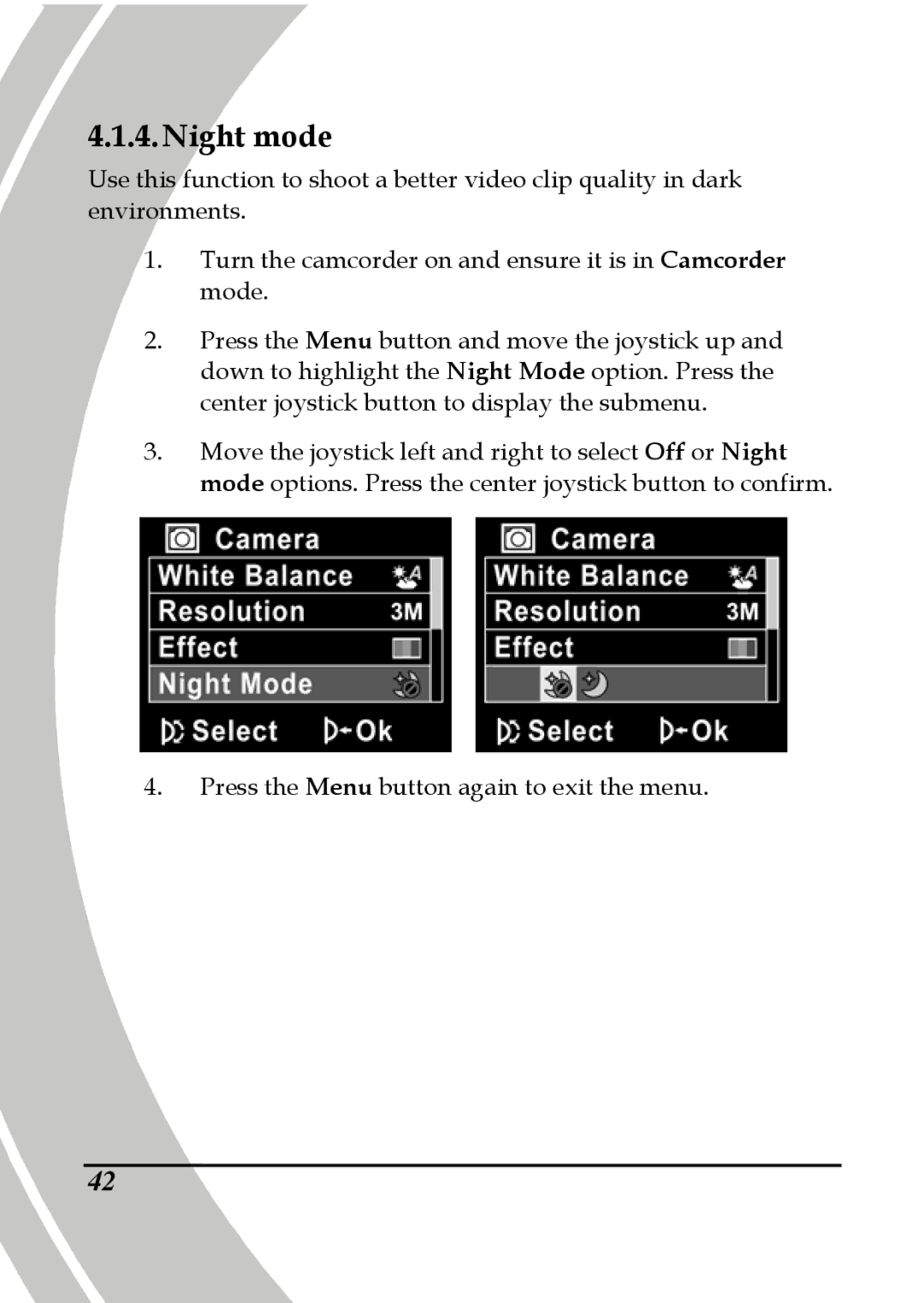 DXG Technology DXG-595V manual Night mode 