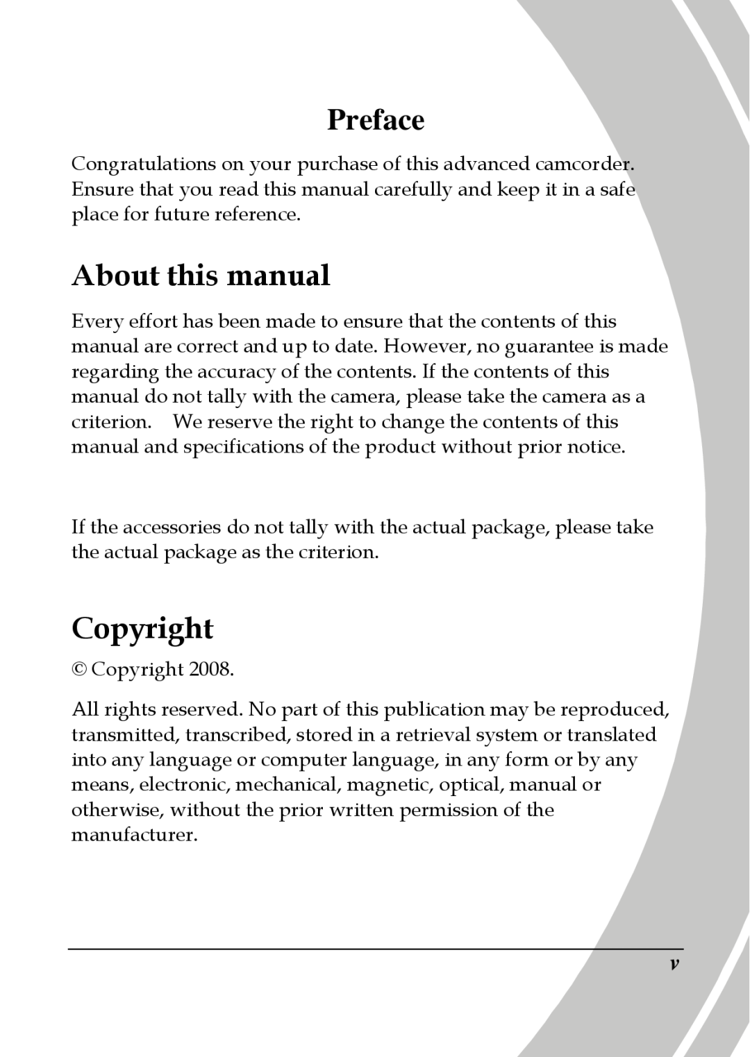 DXG Technology DXG-595V About this manual, Copyright, Preface 