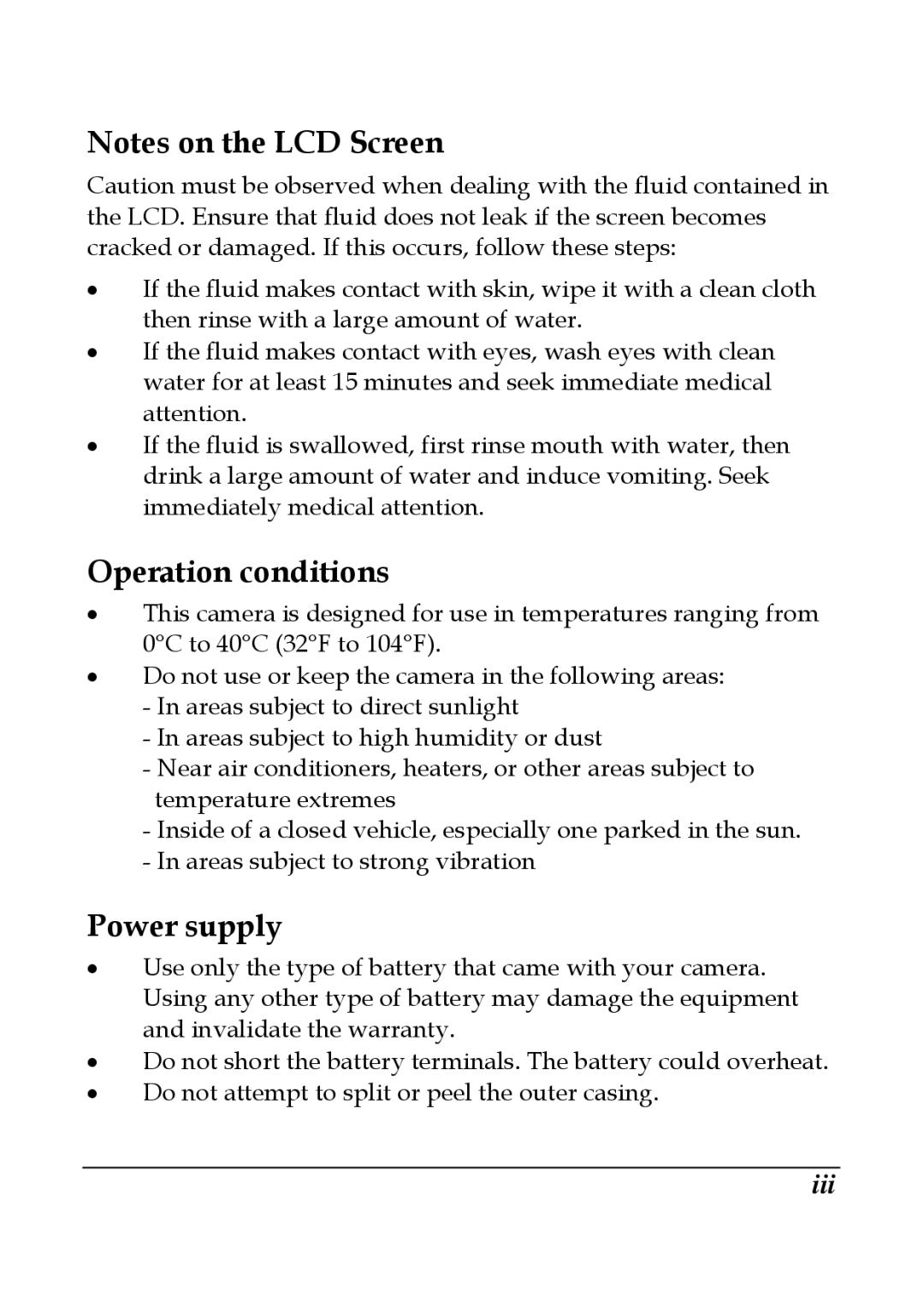 DXG Technology DXG-599V manual Operation conditions 