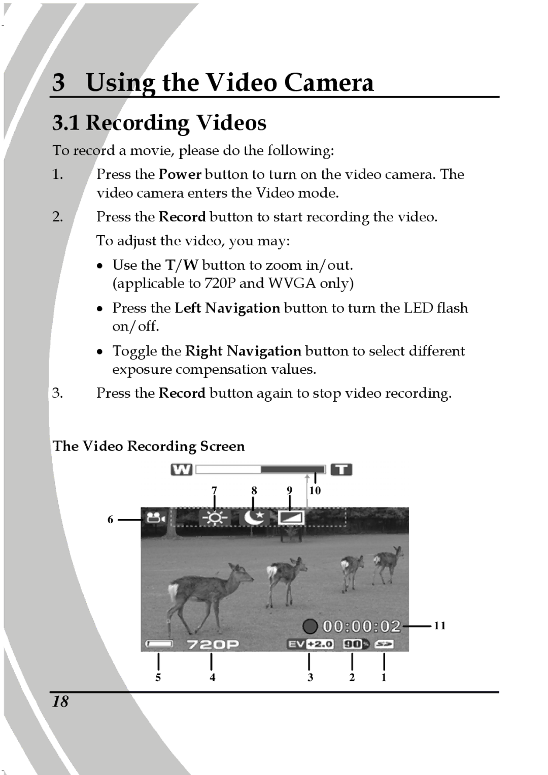 DXG Technology DXG-5B7V manual Using the Video Camera, Recording Videos 