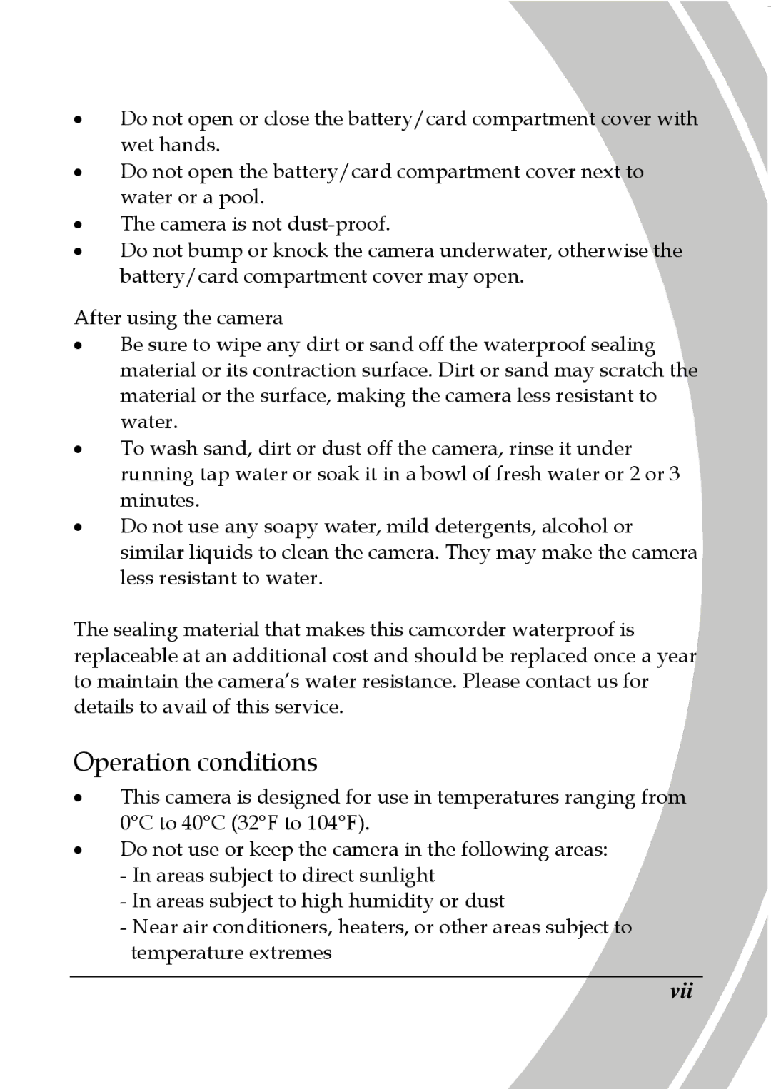 DXG Technology DXG-5B7V manual Operation conditions 