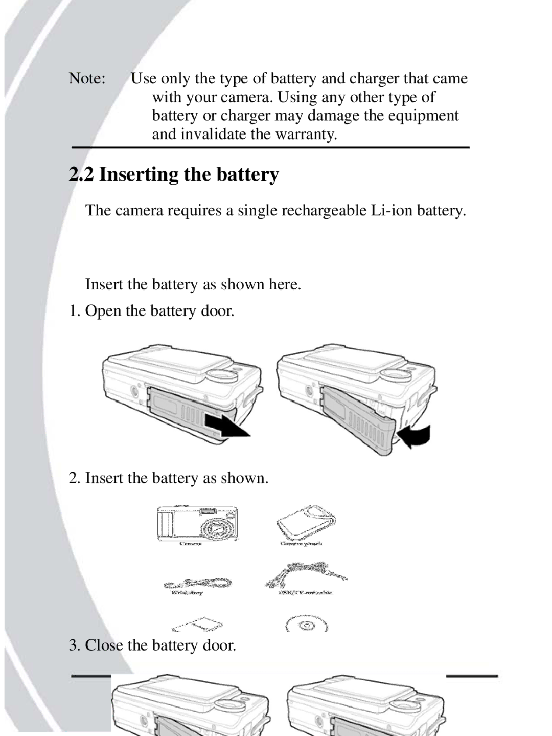 DXG Technology DXG-608 manual Inserting the battery 