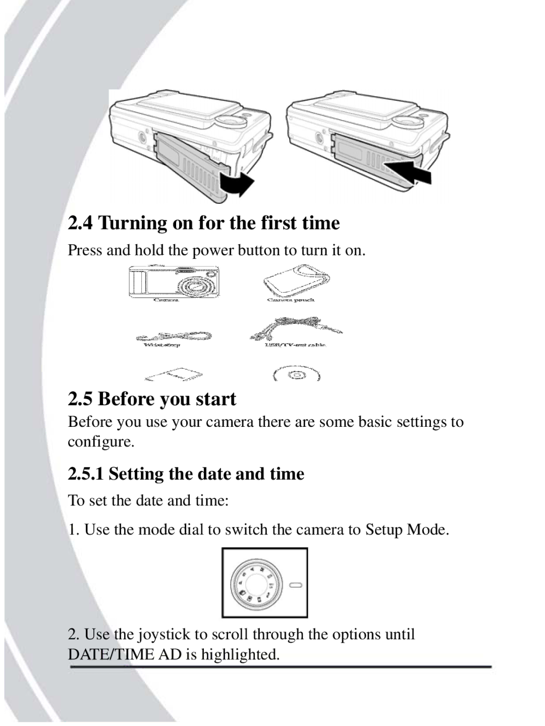 DXG Technology DXG-608 manual Turning on for the first time, Before you start, Setting the date and time 