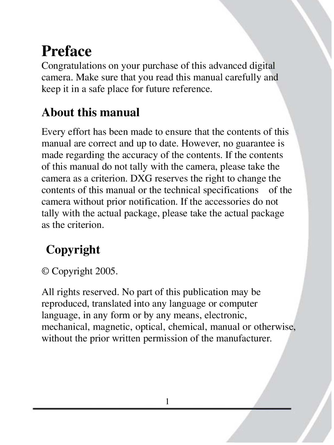 DXG Technology DXG-608 About this manual, Copyright 