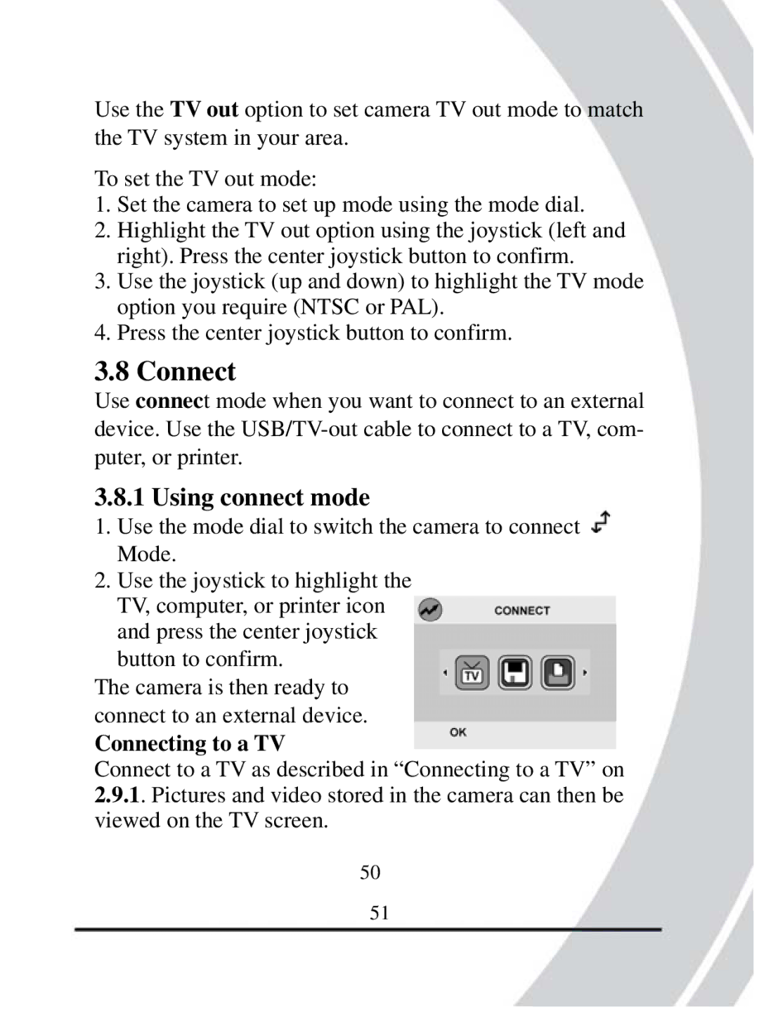 DXG Technology DXG-608 manual Using connect mode, Connecting to a TV 