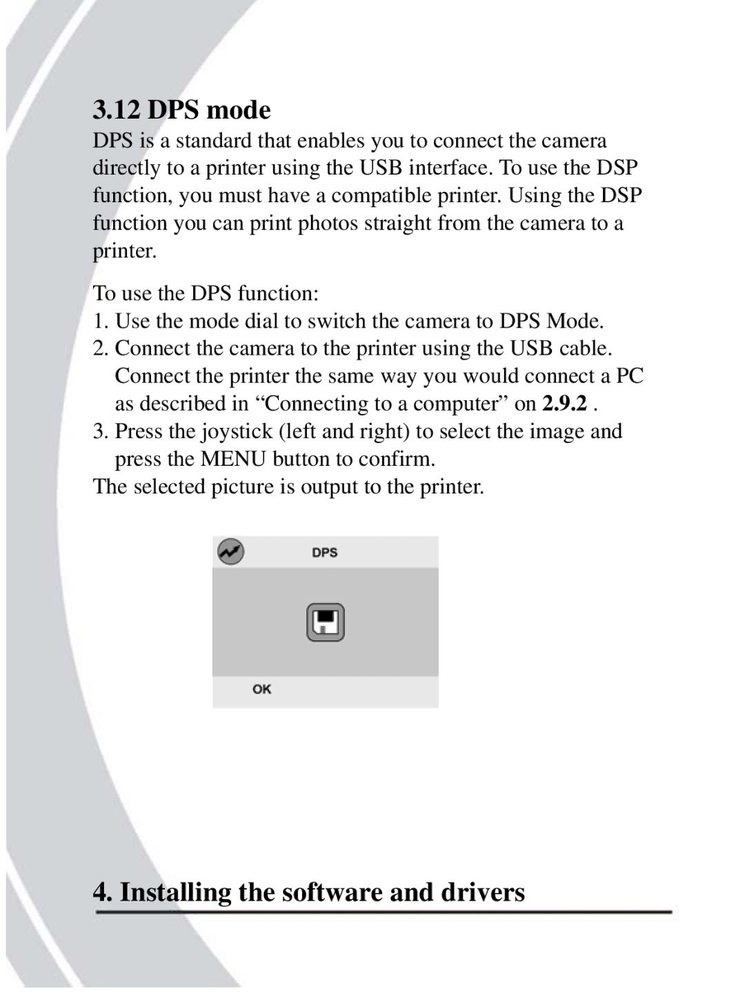 DXG Technology DXG-608 manual DPS mode, Installing the software and drivers 