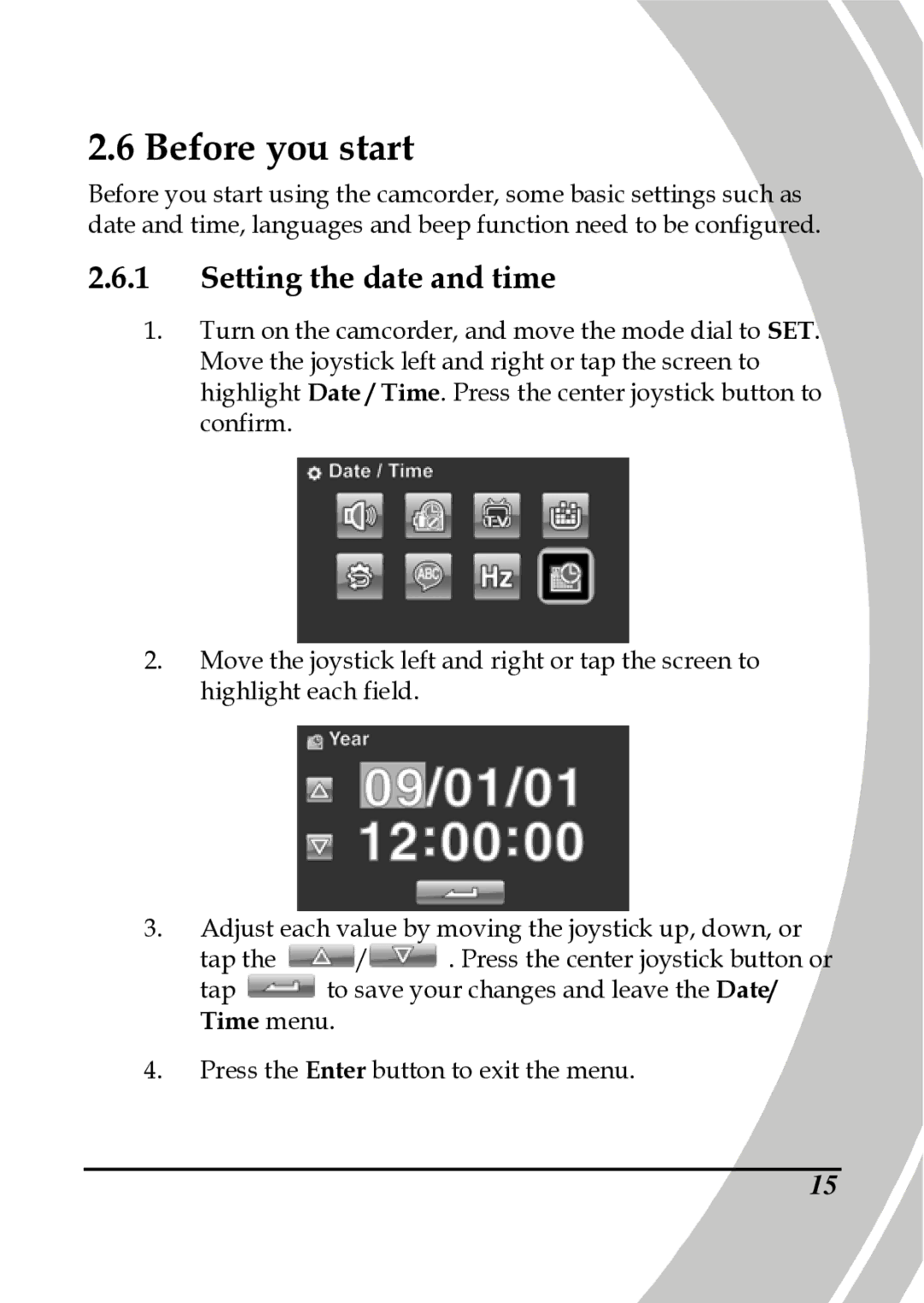 DXG Technology DXG-A85V HD manual Before you start, Setting the date and time 