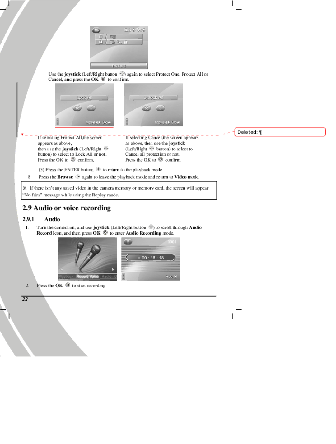 DXG Technology DXG Digital Camera manual Audio or voice recording 