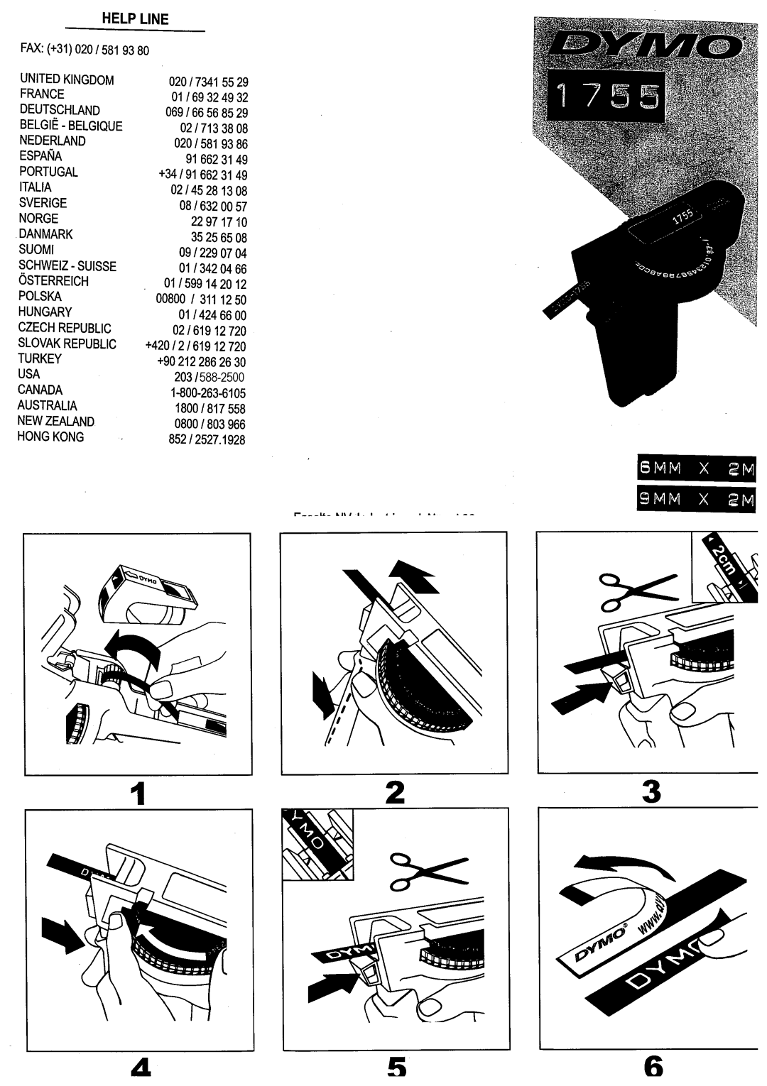 Dymo 1755 manual 