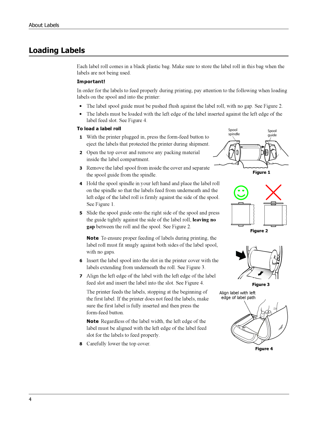 Dymo 4XL manual Loading Labels 