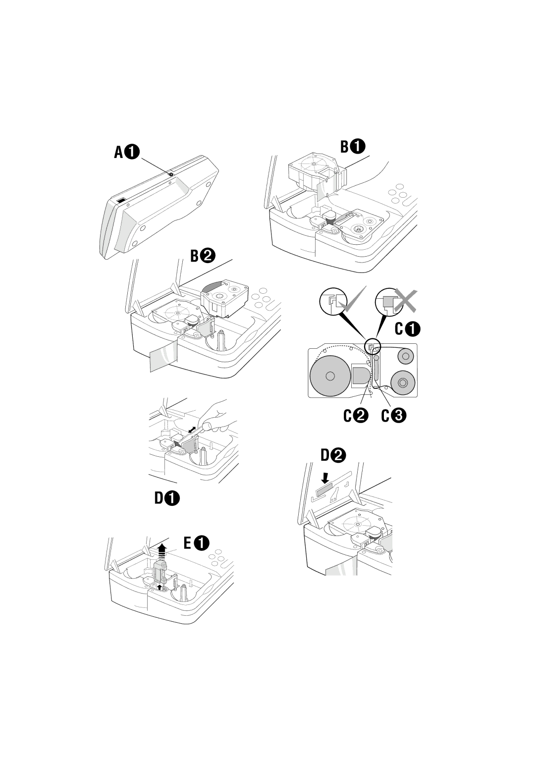 Dymo 9000 manual ➋ C➌ 