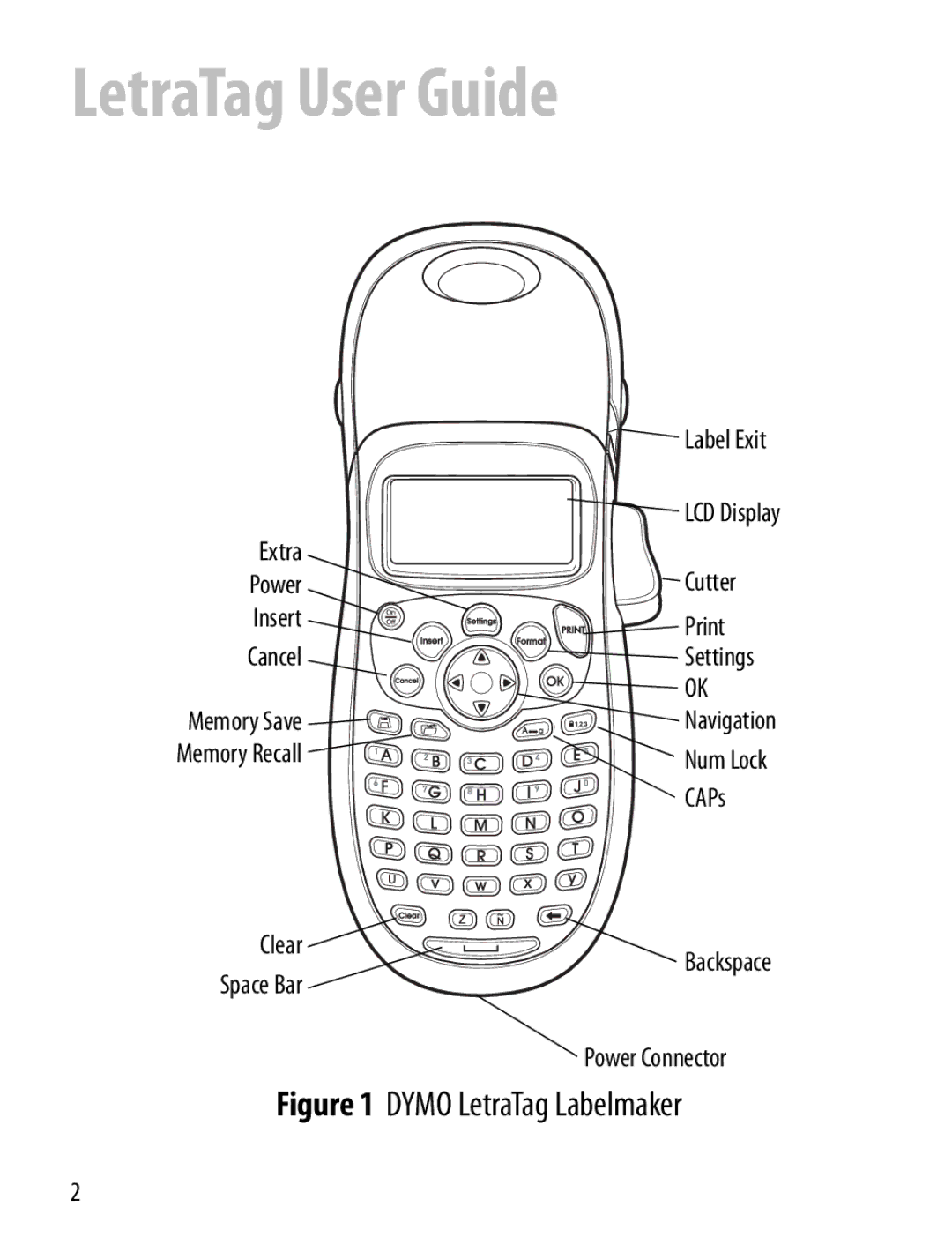 Dymo Labelmaker manual LetraTag User Guide 