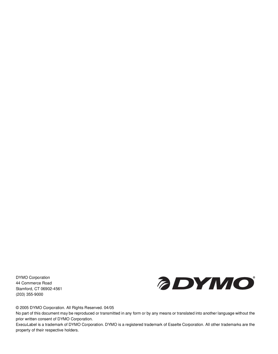 Dymo LM450 manual 