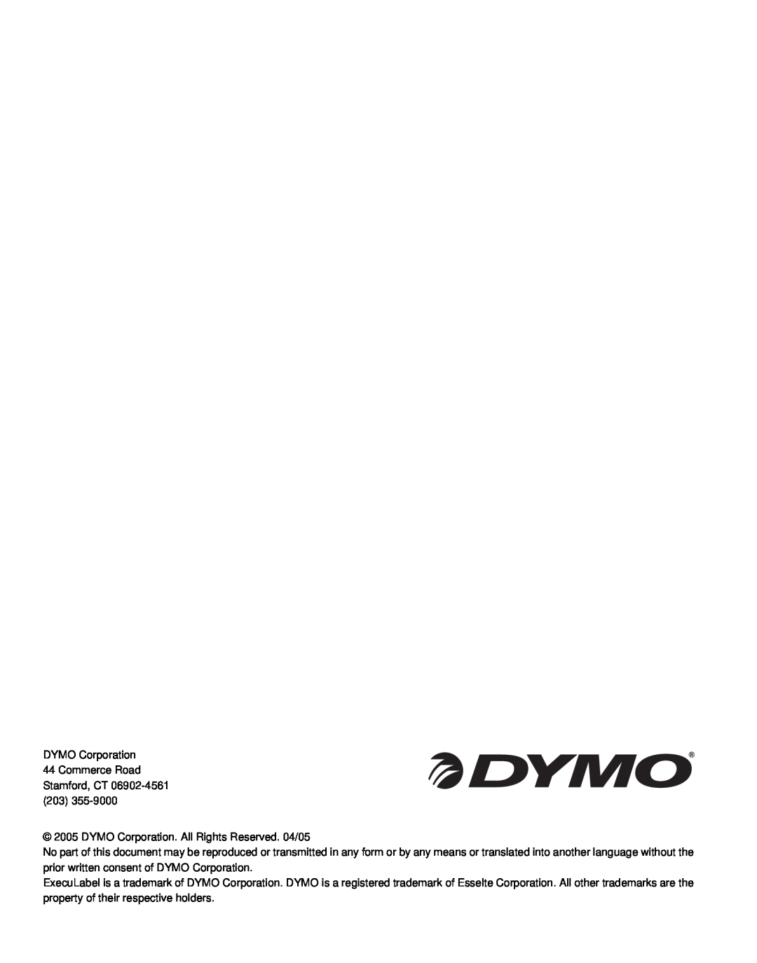 Dymo LM450 manual DYMO Corporation 