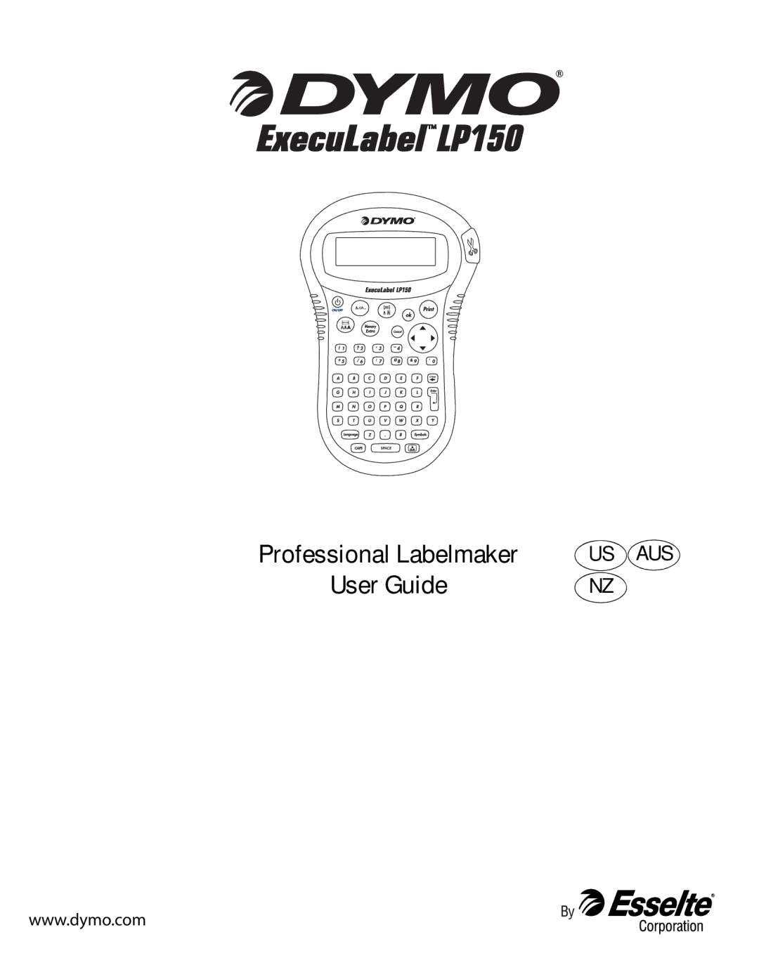 Dymo LP150 manual Professional Labelmaker User Guide, Us Aus Nz 