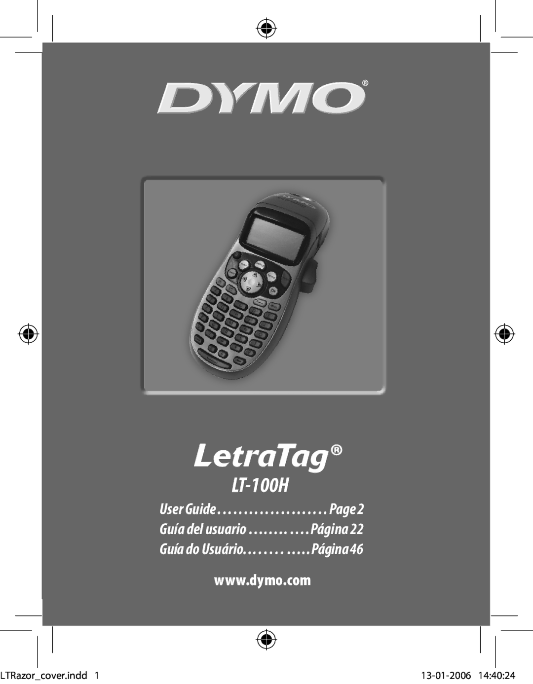 Dymo LT100-H manual LT-100H 