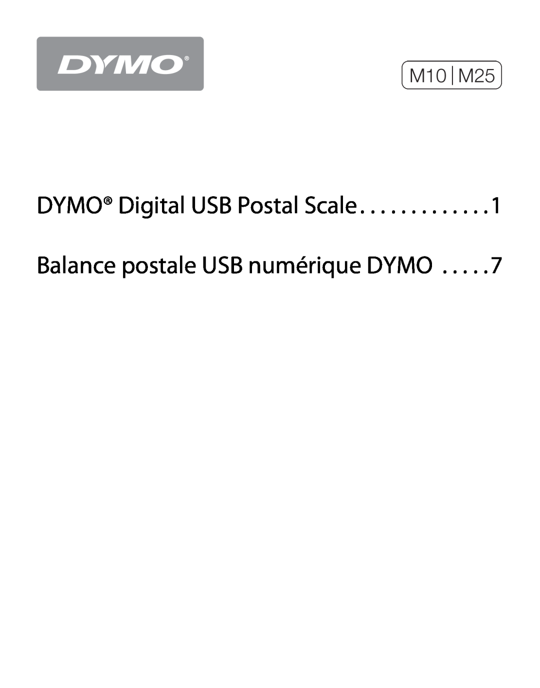 Dymo manual Balance postale USB numérique DYMO, DYMO Digital USB Postal Scale, M10 M25 