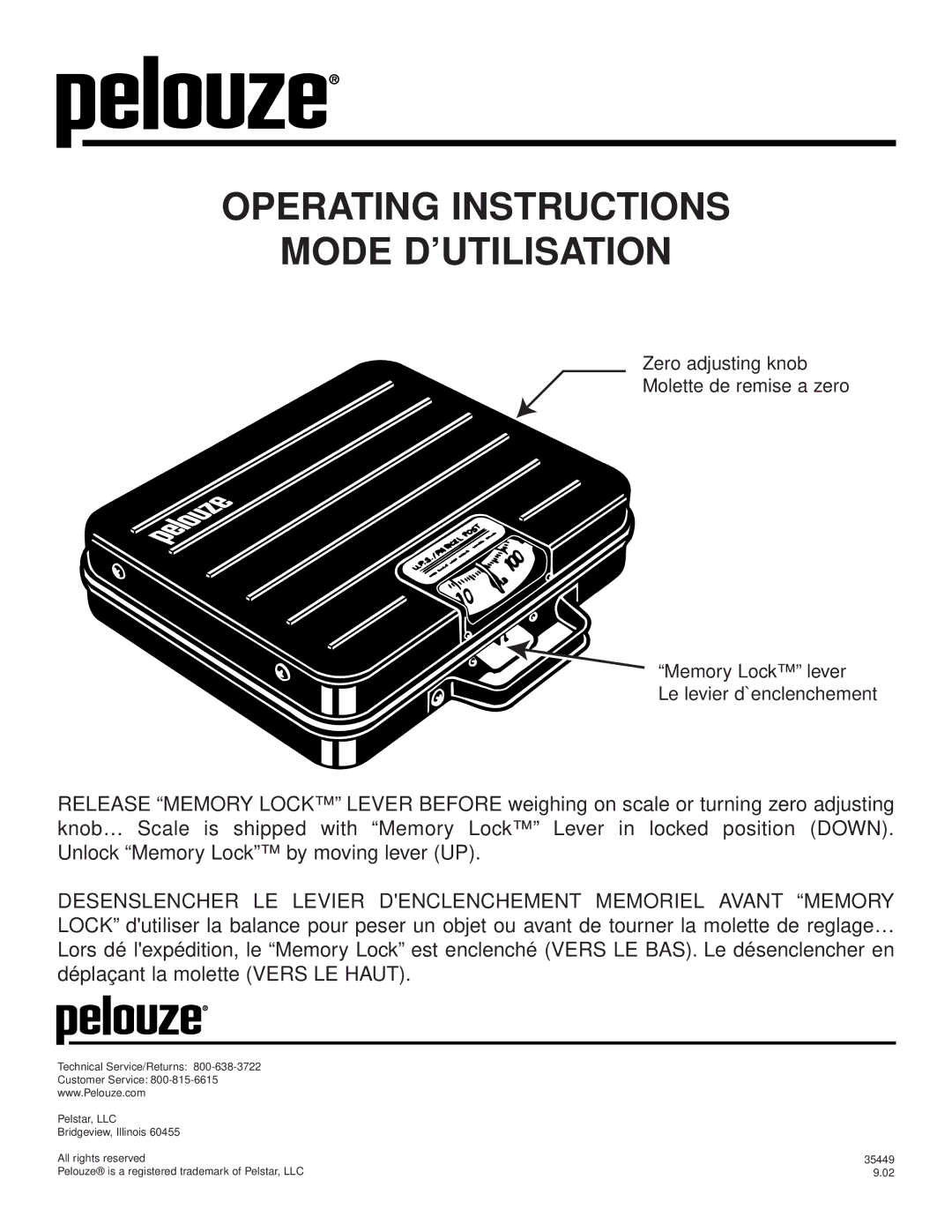 Dymo P100S operating instructions Operating Instructions Mode D’UTILISATION 