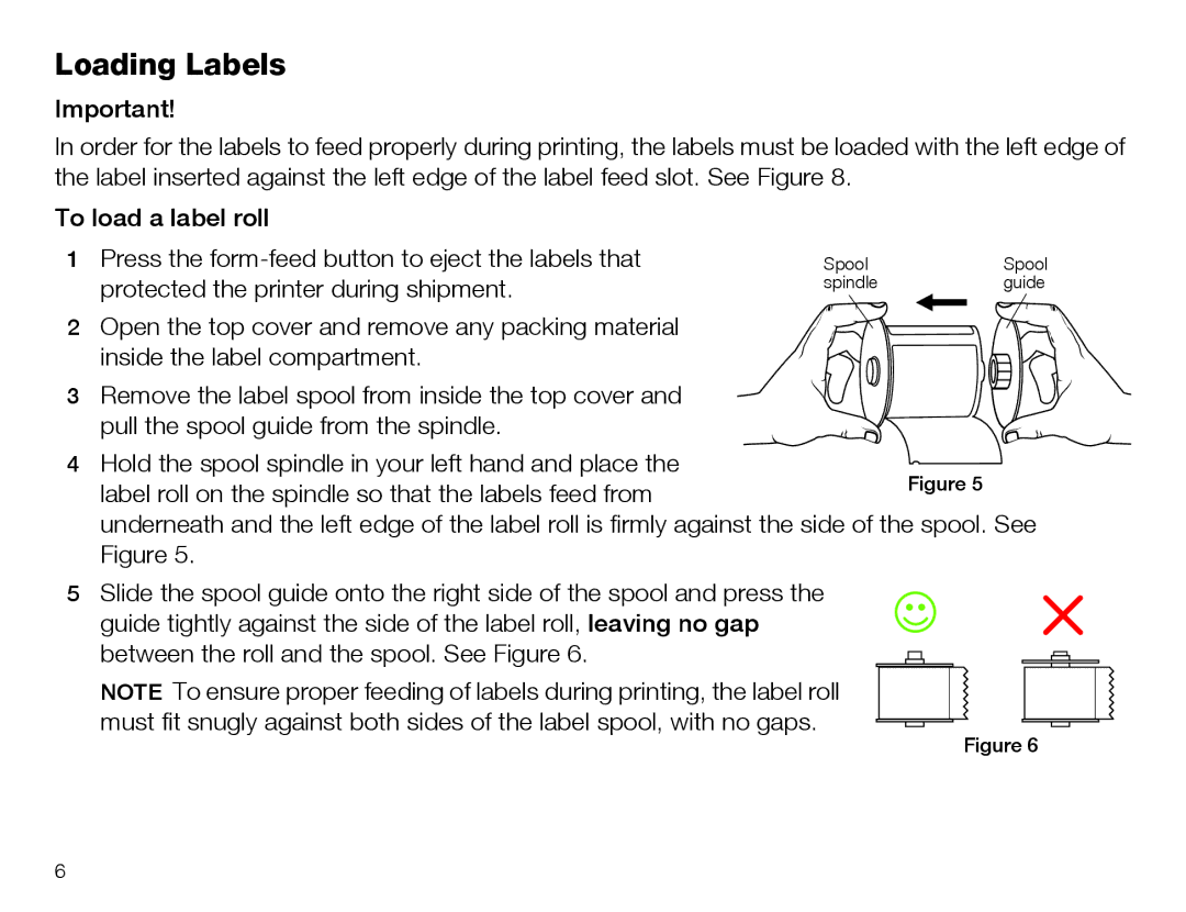 Dymo SE450 quick start Loading Labels 