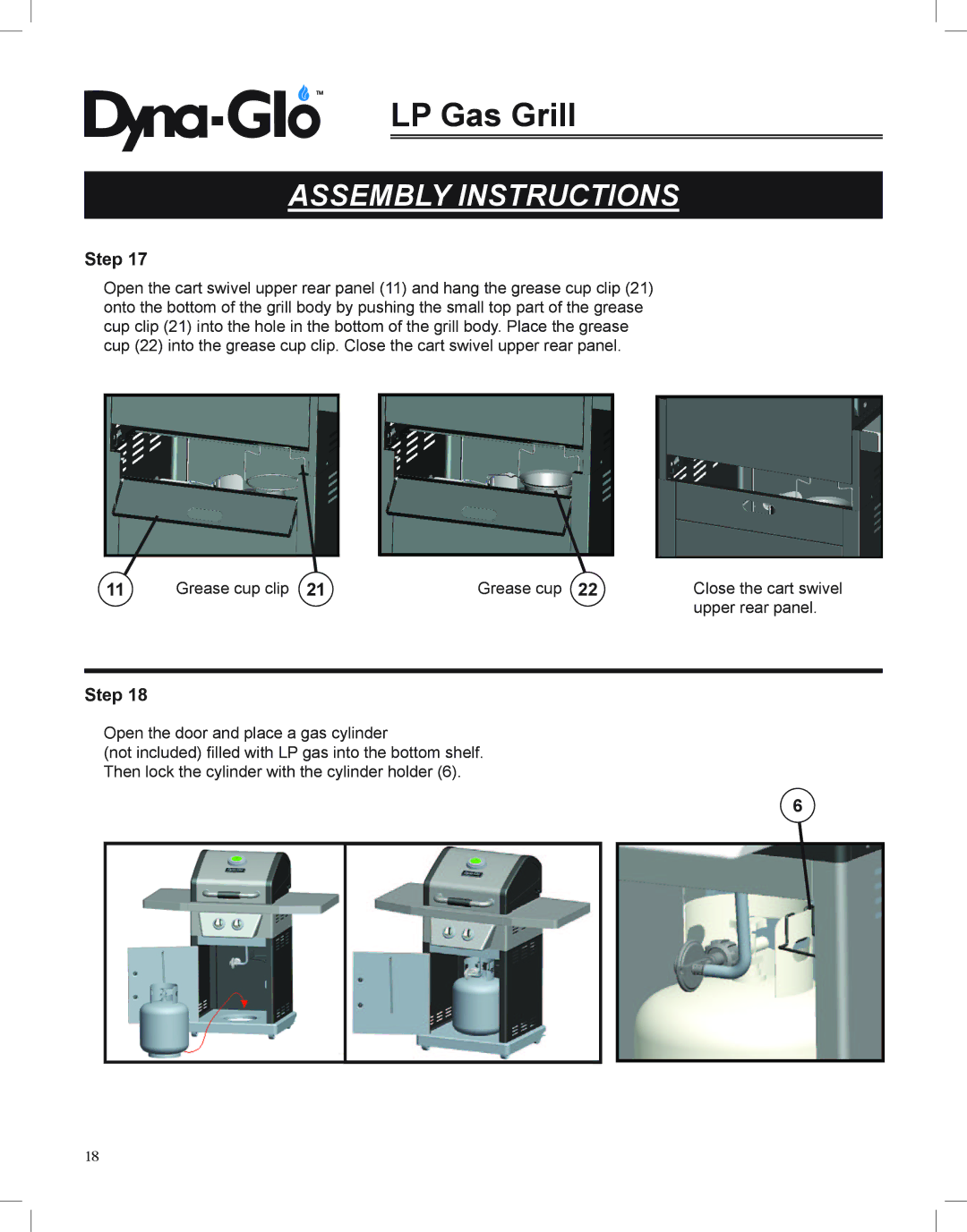 Dyna-Glo DGP350NP-D user manual LP Gas Grill 