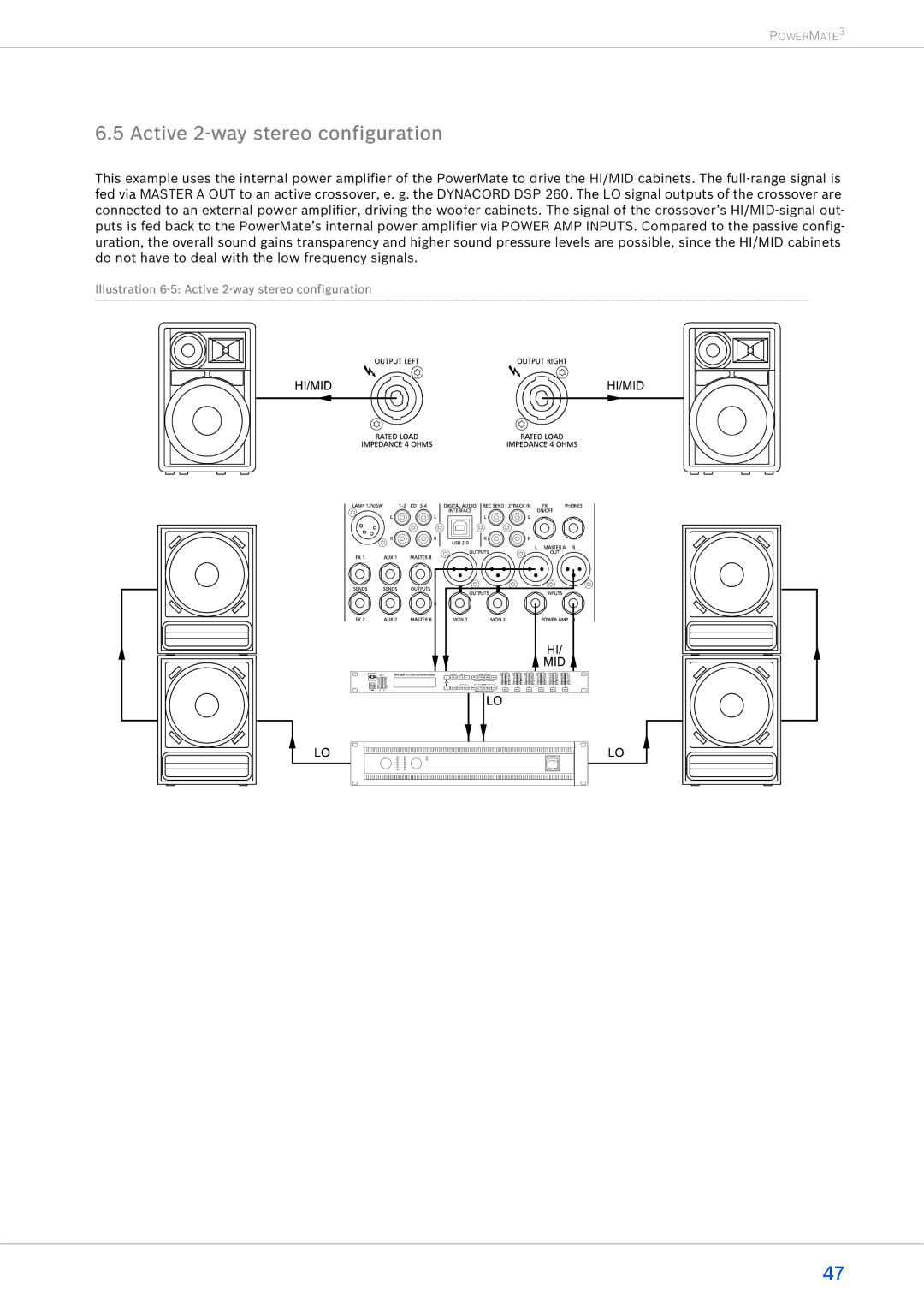 Dynacord 1000-3, 2200-3, 1600-3 owner manual Active 2-way stereo configuration 