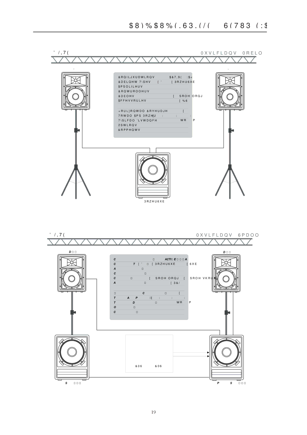 Dynacord 315 owner manual Aufbaubeispiele / Setup Examples, Lite 