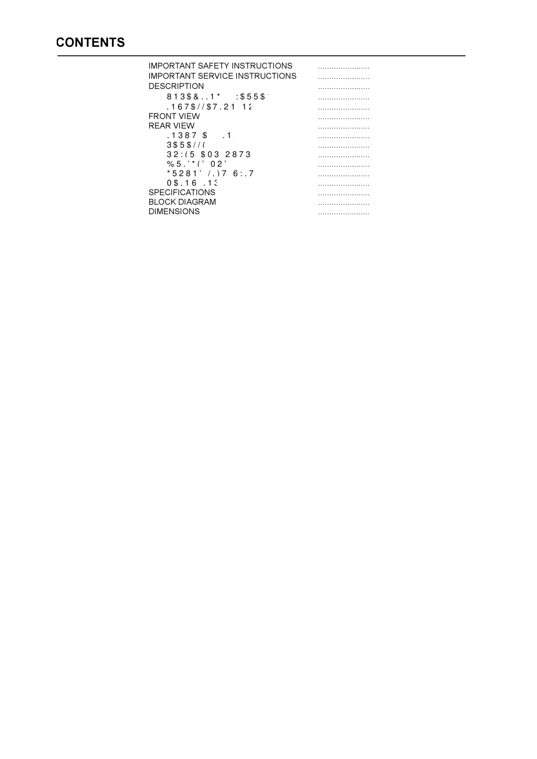 Dynacord CL 2000, CL 1200 owner manual Contents 