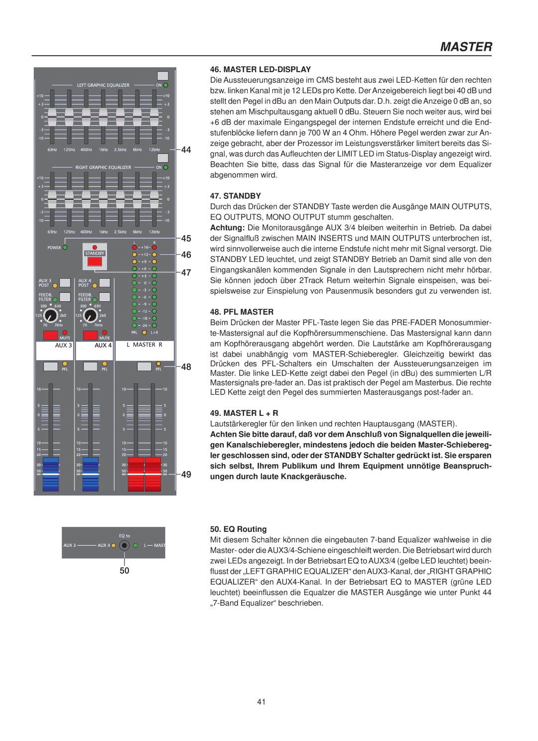 Dynacord 2200, CMS 1000, 1600 owner manual Master LED-DISPLAY 