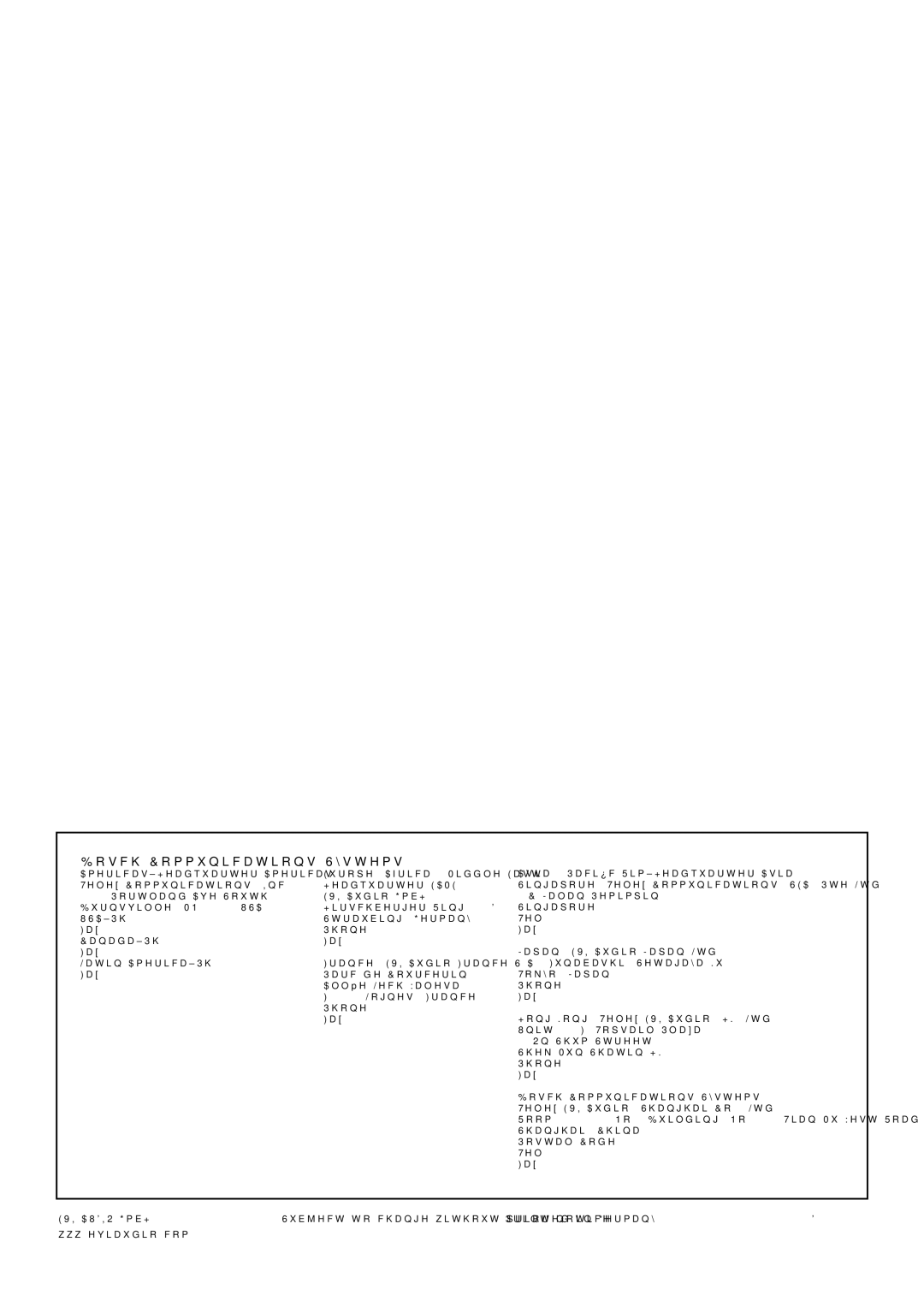 Dynacord D 8W specifications Bosch Communications Systems 